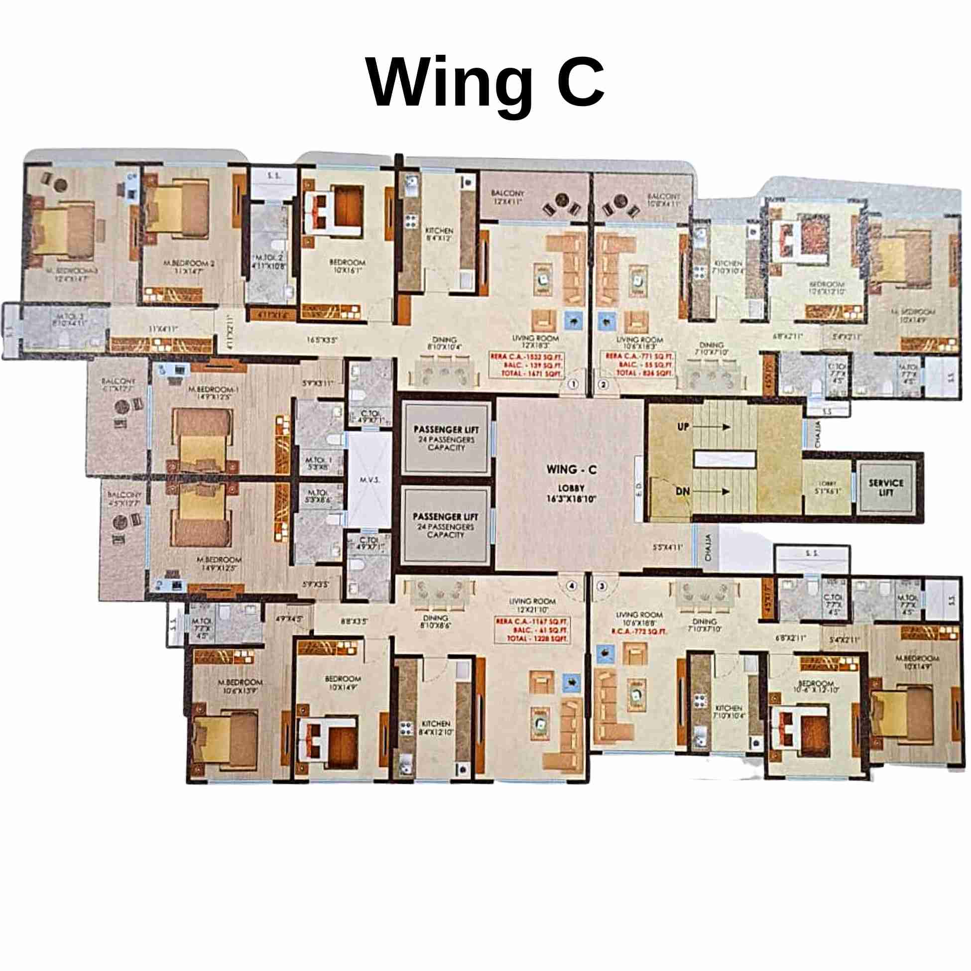 Nicco-Residency-Floor-Plan-Wing-C